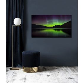 Bordo Sanat BRD-SNT-M-0421 80x40 cm Kuzey Işıkları Dekoratif Duvar Kanvas Tablo