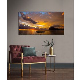 Bordo Sanat BRD-SNT-M-0462 80x40 cm Günbatımı Dekoratif Duvar Kanvas Tablo