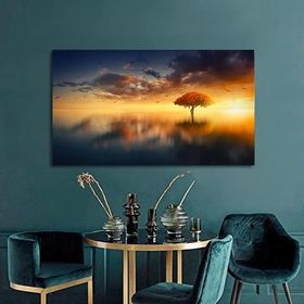 Bordo Sanat BRD-SNT-M-0477 80x40 cm Günbatımı Dekoratif Duvar Kanvas Tablo