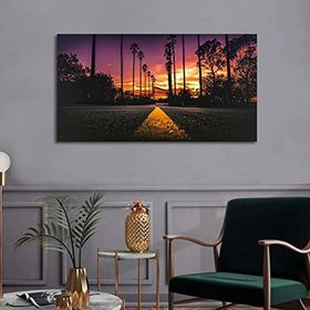 Bordo Sanat BRD-SNT-M-0484 80x40 cm Günbatımı Dekoratif Duvar Kanvas Tablo