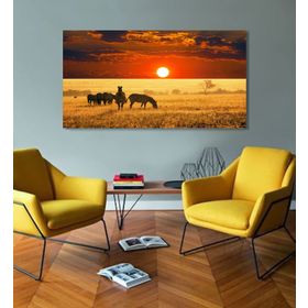 Bordo Sanat BRD-SNT-M-0497 80x40 cm Afrika Dekoratif Duvar Kanvas Tablo