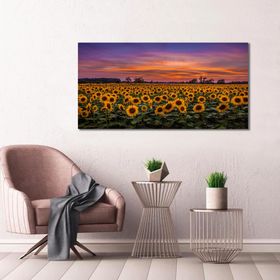 Bordo Sanat BRD-SNT-M-0502 80x40 cm Ayçiçeği Tarlası Dekoratif Duvar Kanvas Tablo