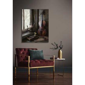 Bordo Sanat BRD-SNT-M-0514 50x60 cm Keman Dekoratif Duvar Kanvas Tablo