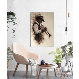 Bordo Sanat BRD-SNT-M-0525 50x75 cm Müzisyen Dekoratif Duvar Kanvas Tablo