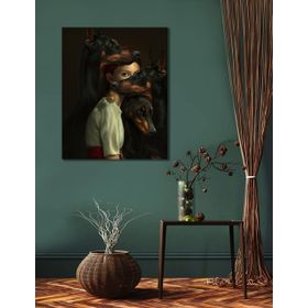 Bordo Sanat BRD-SNT-M-0627 50x60 cm Kadın Dekoratif Duvar Kanvas Tablo