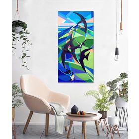 Bordo Sanat BRD-SNT-M-0859 80x160 cm Soyut Dekoratif Duvar Kanvas Tablo