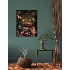 Bordo Sanat BRD-SNT-M-1132 60x85 cm Kedi Dekoratif Duvar Kanvas Tablo