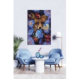Bordo Sanat BRD-SNT-M-1174 50x75 cm Tilki Dekoratif Duvar Kanvas Tablo