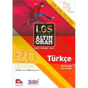 Borealis 8. Sınıf LGS Altın Oran Türkçe 20 Deneme-Borealis Yayıncılık