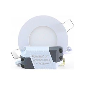 Borled BL-S1-2001 3000k Yuvarlak Alüminyum Kasa 3W Günışığı Slim Led Panel