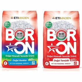 Boron 4 kg Renkliler + 4 kg Beyazlar İçin Toz Çamaşır Deterjanı