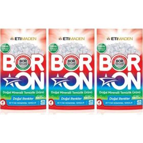 Boron Doğal Mineralli Renkliler 12 kg Toz Çamaşır Deterjanı (3 adet)