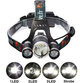 Boruit T6 5000 Lm 3xcree Xml-t6+2r5 Led Kafa Feneri