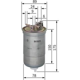 Bosch 0450906267 Audi Ford Seat Volkswagen Yakıt Filtresi