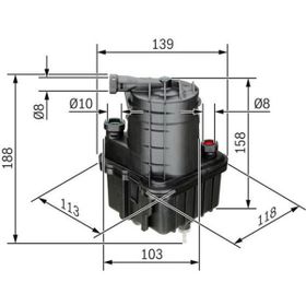 Bosch 0450907015 Clio III 1.5DCI Modus Yakıt Filtresi