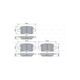 Bosch 0986424870 Opel Insignia B 17 16 Arka Fren Balatası