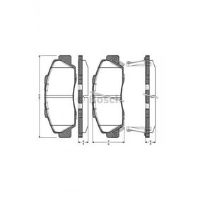 Bosch 0986461142 Honda Crv 1996-2001 Hrv 1999> Accord 1993-1998 Ön Fren Balatası