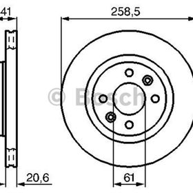 Bosch 0986478124 Orta Ön Fren Aynası