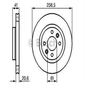 Bosch 0986478124 Orta Ön Fren Aynası