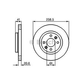 Bosch 0986478124 Orta Ön Fren Aynası