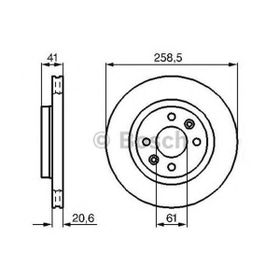 Bosch 0986478124 Orta Ön Fren Aynası