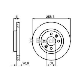 Bosch 0986478124 Orta Ön Fren Aynası