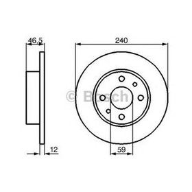 Bosch 0986478353 Uno 70 240.5X12x4dl Ön Fren Aynası