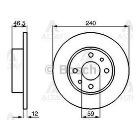 Bosch 0986478353 Uno 70 240.5X12x4dl Ön Fren Aynası