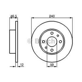 Bosch 0986478353 Uno 70 240.5X12x4dl Ön Fren Aynası