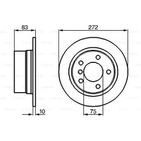 Bosch 0986478439 272 10-8.4 mm Kaplamalı Yüksek Karbon Alaşımlı 34211163845 Arka Fren Diski