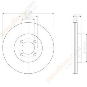 Bosch 0986478493 Oto Ön Fren Diski
