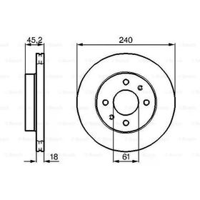 Bosch 0986478533 240 18-16 mm Hava Kanallı 4020660Y01 Ön Fren Diski