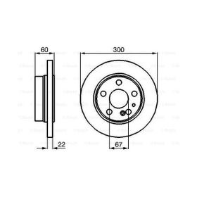 Bosch 0986478566 300 22-19.4 mm Hava Kanallı Kaplamalı Yüksek Karbon Alaşımlı Ön Fren Diski