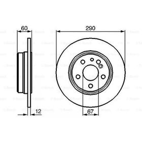 Bosch 0986478607 290.0 12.0-9.8 mm 1404230612 Arka Fren Diski