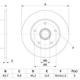 Bosch 0986478759 Arka Fren Diski