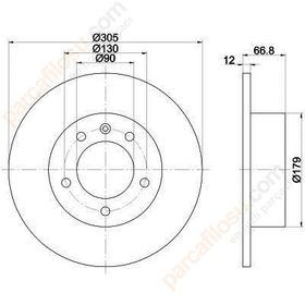 Bosch 0986478970 Oto Arka Fren Diski