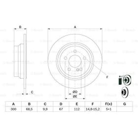 Bosch 0986479041 Kaplamalı Yüksek Karbon Alaşımlı Arka Fren Diski