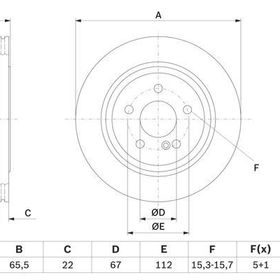 Bosch 0986479042 Arka Fren Diski