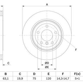 Bosch 0986479056 Arka Fren Diski