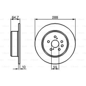Bosch 0986479243 288 10-8.5 mm 4243120430 Arka Fren Diski