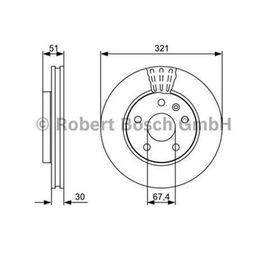 Bosch 0986479544 Insignia Opel Havalı 17 inç Ön Fren Diski