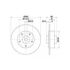 Bosch 0986479708 Arka Fren Aynası