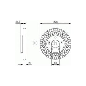 Bosch 0986479783 Lancer 08 Dodge Caliber 06 276x26x5dlxhvlı 4615A115 Ön Fren Aynası