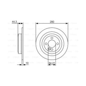 Bosch 0986479A08 28 mm 1.8.4 mm Yüksek Karbon Alaşımlı 34216784389 Arka Fren Diski