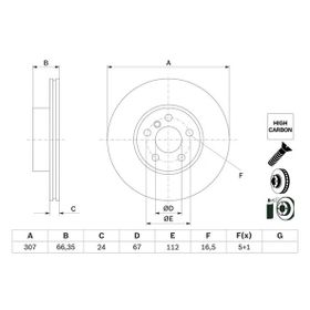Bosch 0986479H33 BMW G20 G21 17> Ön Fren Diski