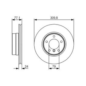 Bosch 0986479S29 BMW E60 04>10 Havalı Ön Fren Diski