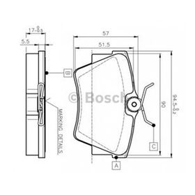 Bosch 0986494040 Arka Fren Balatası