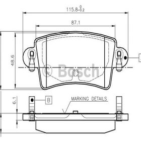 Bosch 0986494043 Arka Fren Balatası