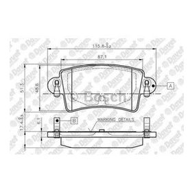 Bosch 0986494043 Arka Fren Balatası