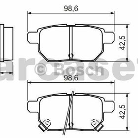 Bosch 0986494328 Toyota Corolla E15 2007-2012 Arka Fren Balatası Takım